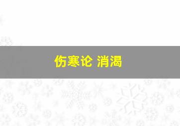 伤寒论 消渴